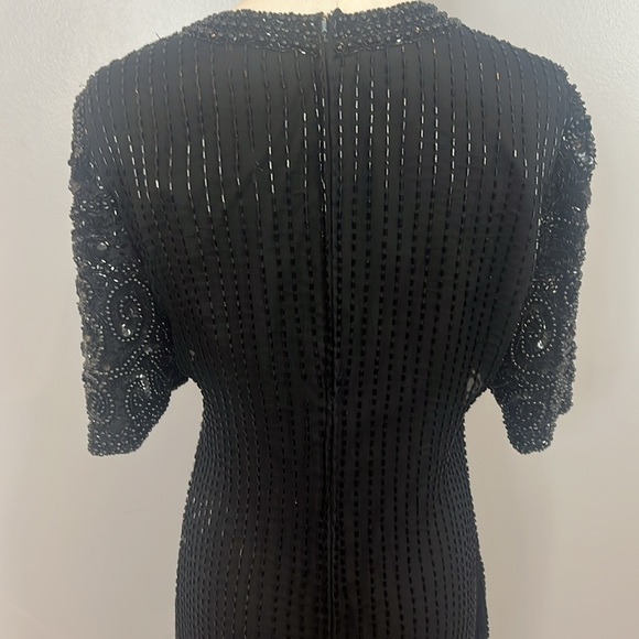 Laurence Kazar Long Black Beaded Sequin - Picture 9 of 17